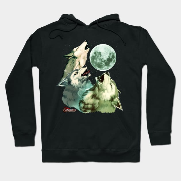 Red Horizon - 3 Power Moon Hoodie by JascoGames